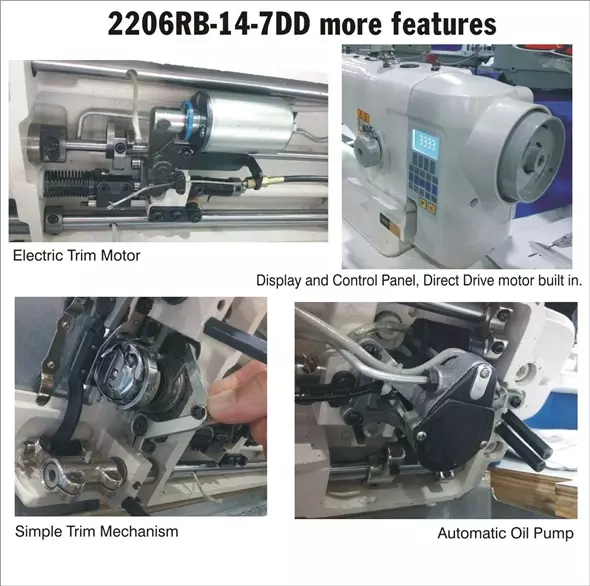 Consew 2206RB-14-7-DD Direct Drive Heavy Duty Single Needle Triple Feed,  Walking Foot Industrial Sewing Machine With Table and Servo Motor