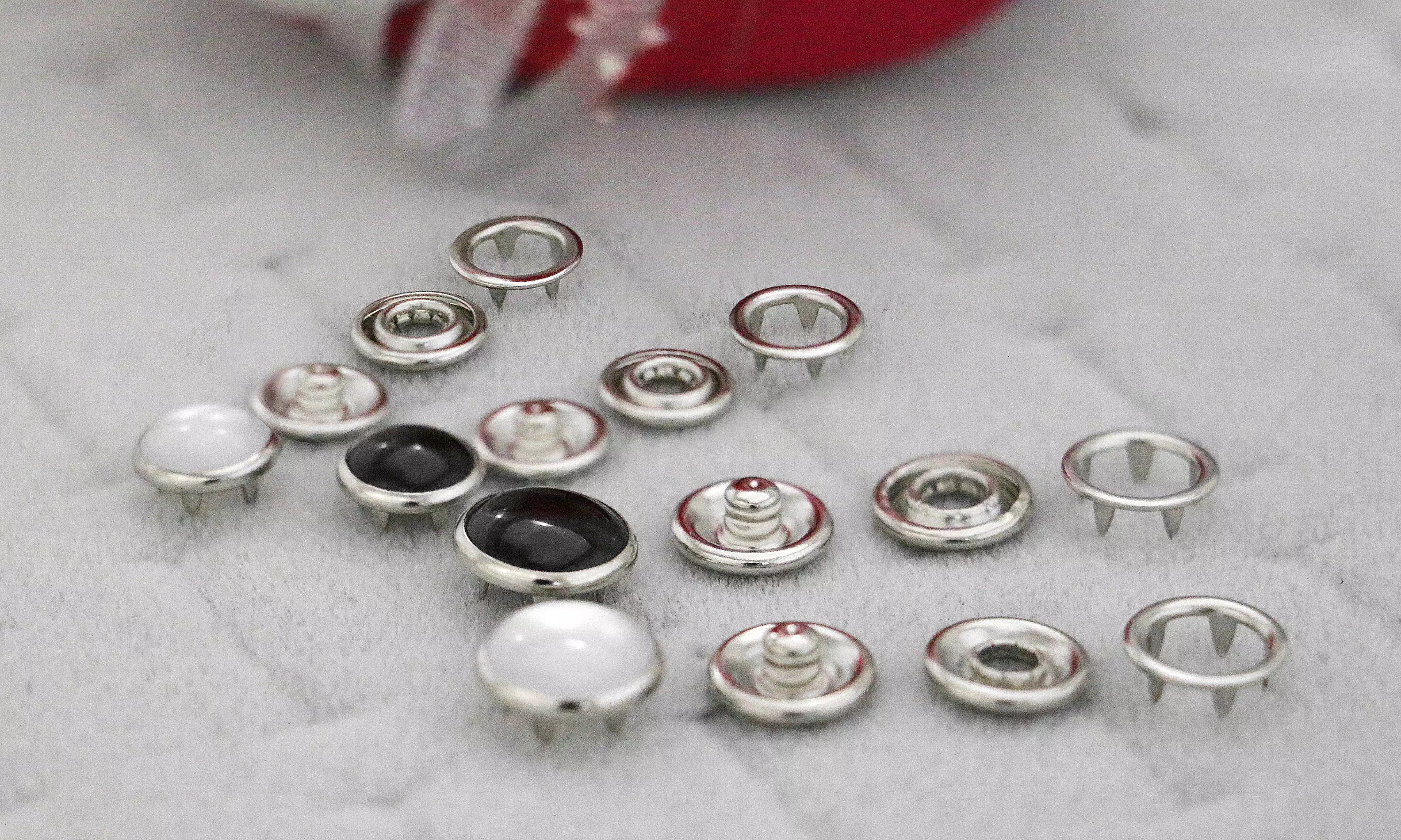  Pearl Snaps Fasteners Kit,10mm Clothes Ring for