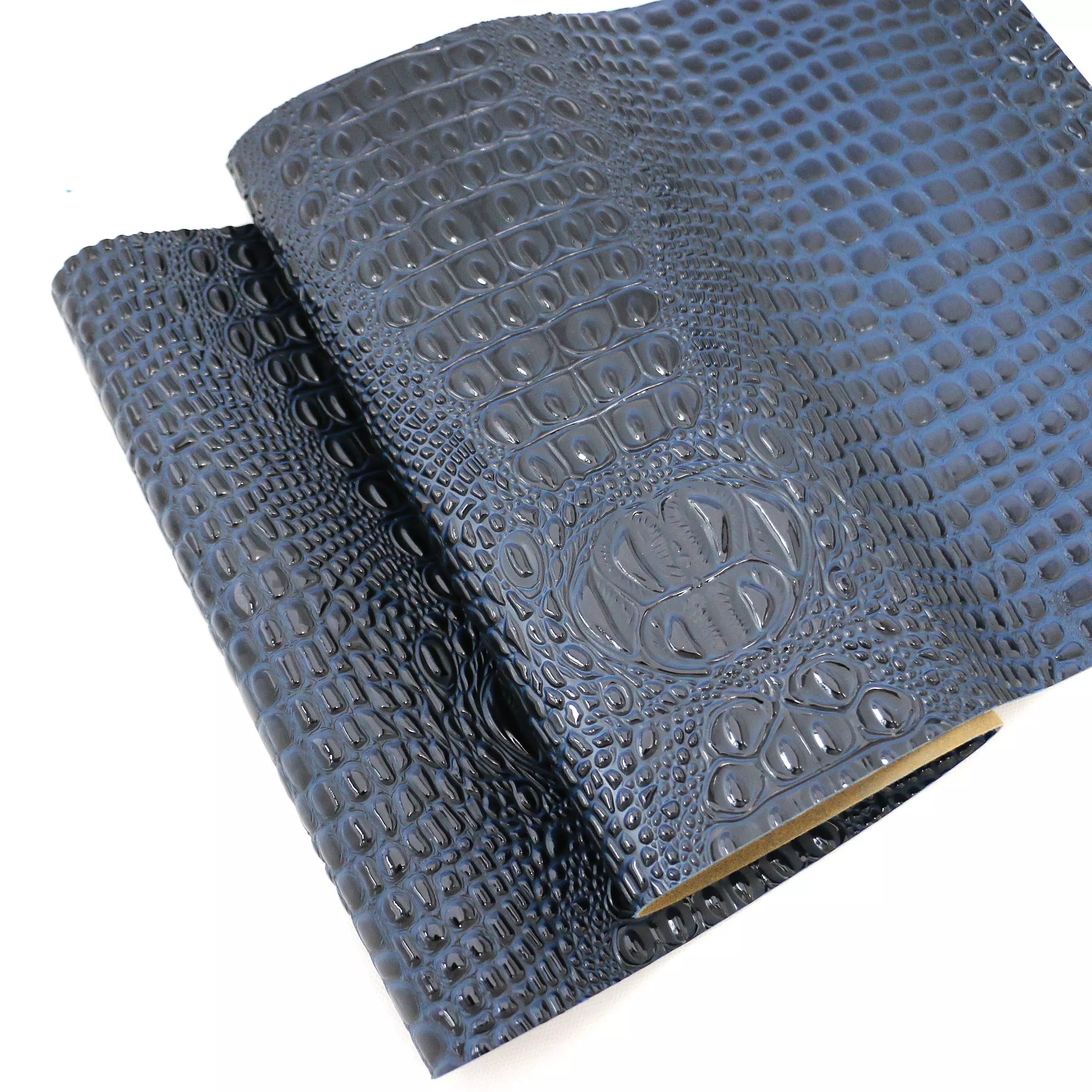 Crocodile 100% PU Faux Leather Vinyl Fabric [Free Shipping]