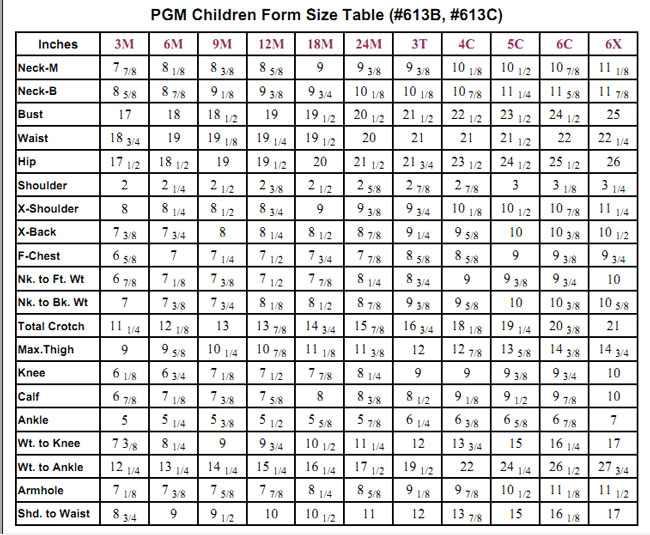 Children 39 S Body Form 613b 613c