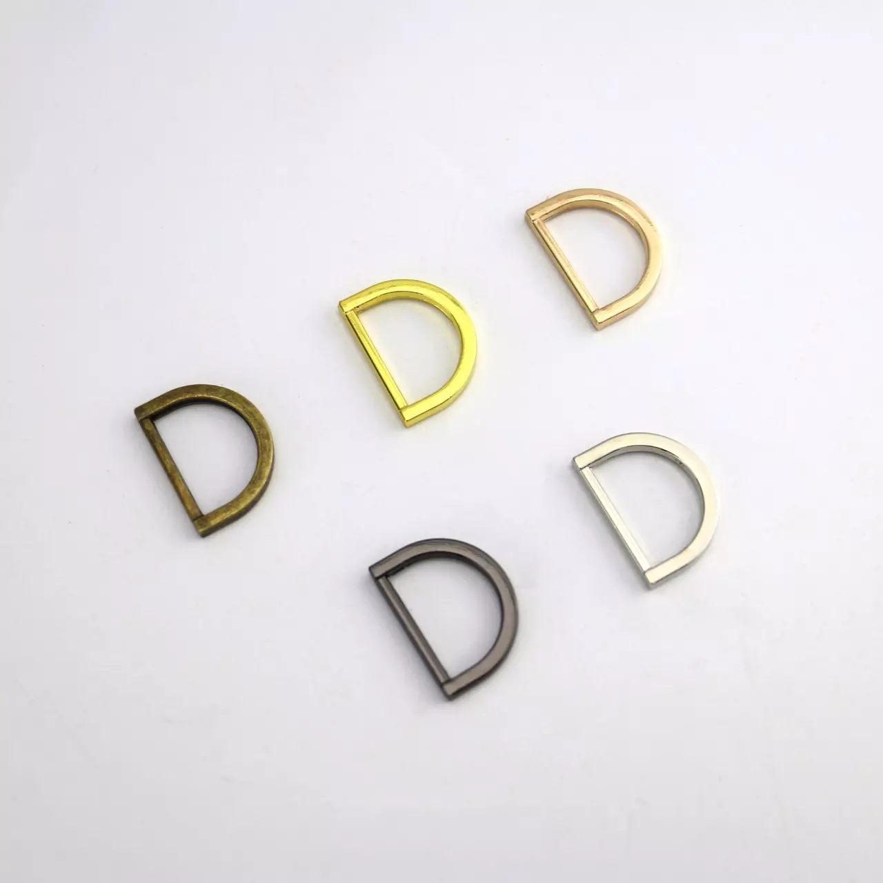 1 Inch Flat Cast D Ring Gold Finish 6 Pieces 25 Mm D-ring 