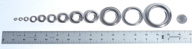 Grommet Kit Metal Eyelets 1/4 Inch 1000 Sets 6mm (Inner Diameter) for