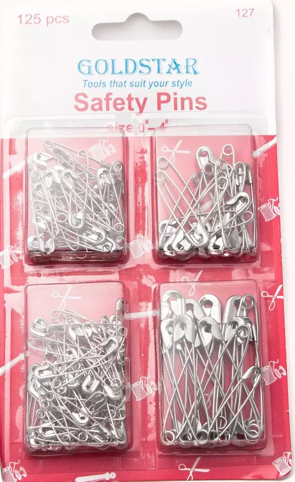 Solid Brass Safety Pins Assorted Size #00 & #0 - Dritz