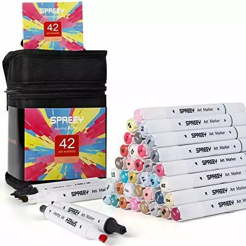 Markers - Twinmarkers - Dual-Tip markers - Highlighters Alcohol - 40 pieces  in set 