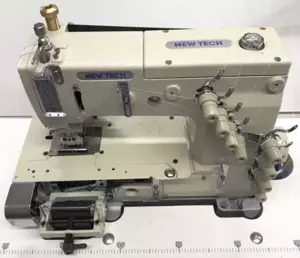 New-Tech GC-810W High Speed, Post Bed, 1 Needle, Drop Feed, Lockstitch Wig  and Hat Industrial Sewing Machine With Table and Servo Motor