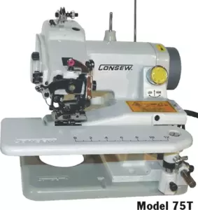 Consew 75T All Purpose Portable Single Thread Chainstitch Blindstitch Industrial Sewing Machine