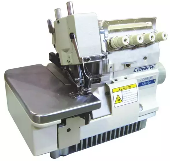 Consew CM794-7-DD 2 Needle 4 Thread High Speed Overlock Industrial Sewing Machine With Table and Servo Motor