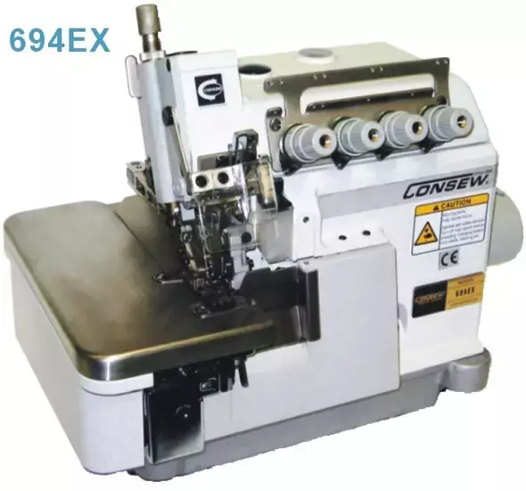 Consew 694EX High Speed Overlock Industrial Sewing Machine With Table and Servo Motor