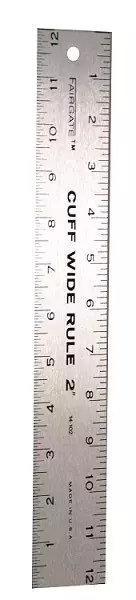 Fairgate Aluminum Ruler Cuff-Width Ruler