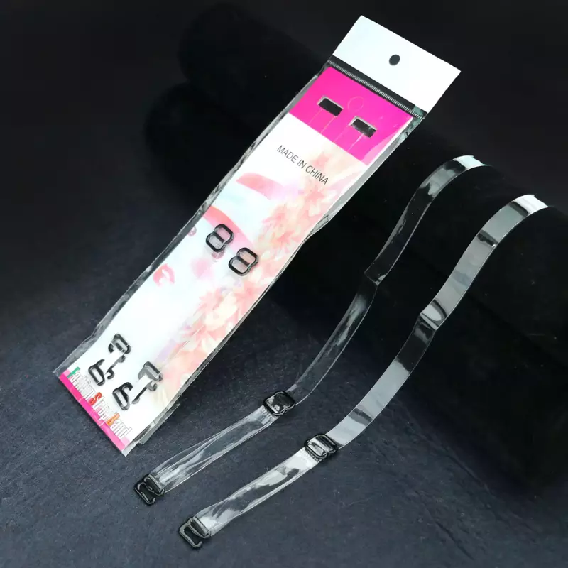 Invisible Clear Elastic Bra Straps Non-Slip Metal Hook Transparent &  Adjustable