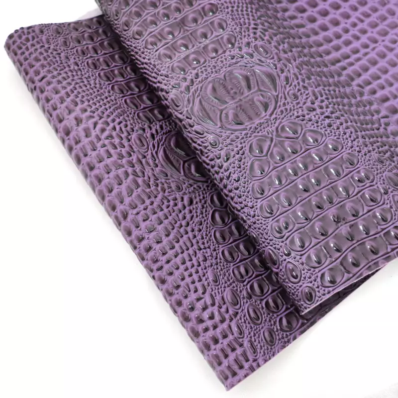 Highlight Crocodile Pattern Faux Leather Fabric Vinyl Upholstery Bag Craft  DIY