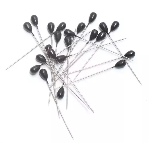 Corsage Pins 1.5 - Black Tip, There are 144 pins per pack