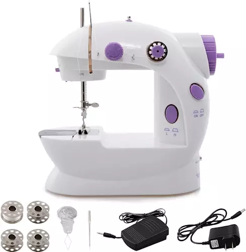 61 Pieces Hand Sewing Machine, Mini Handheld Sewing Machine Electric Handy  Sewing Machine Single Handheld Sewing Machine with Sewing Threads Tools for