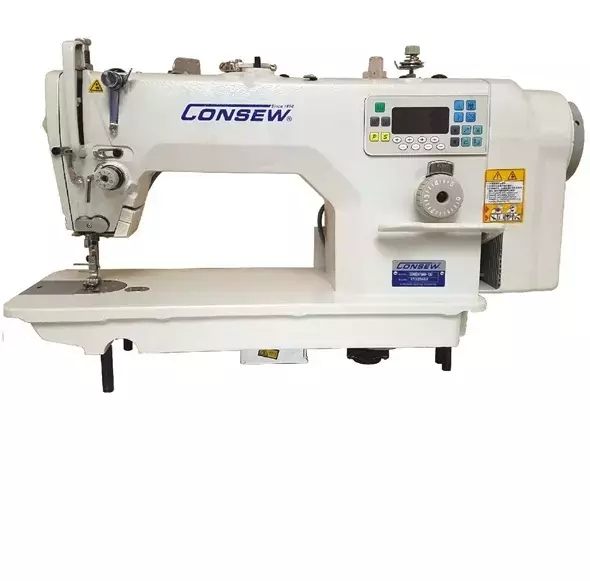 Consew 744R-10 Heavy Thread Upholstery walking foot machine (setup with  table, motor & stand)