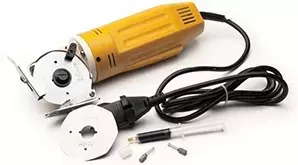 Electric Rotary Cutter 4 with Easy Guide for Fabric RSD 100  GoldStarTool.com -800-868-4419 