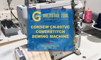 Product Showcase - Consew CN-897VC Coverstitch Sewing Machine - Goldstartool.com 