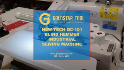 New-Tech GC-8752-04 Twin Needle Split Bar Lockstitch Large Hook & Thread  Trimmer Industrial Sewing Machine With Table and Built-in Direct Drive  Motor​